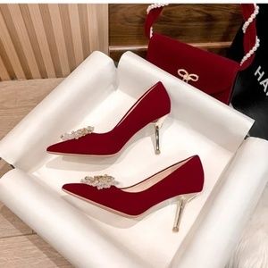 New professional high-heeled women with thin heel pointed shallow mouth single s